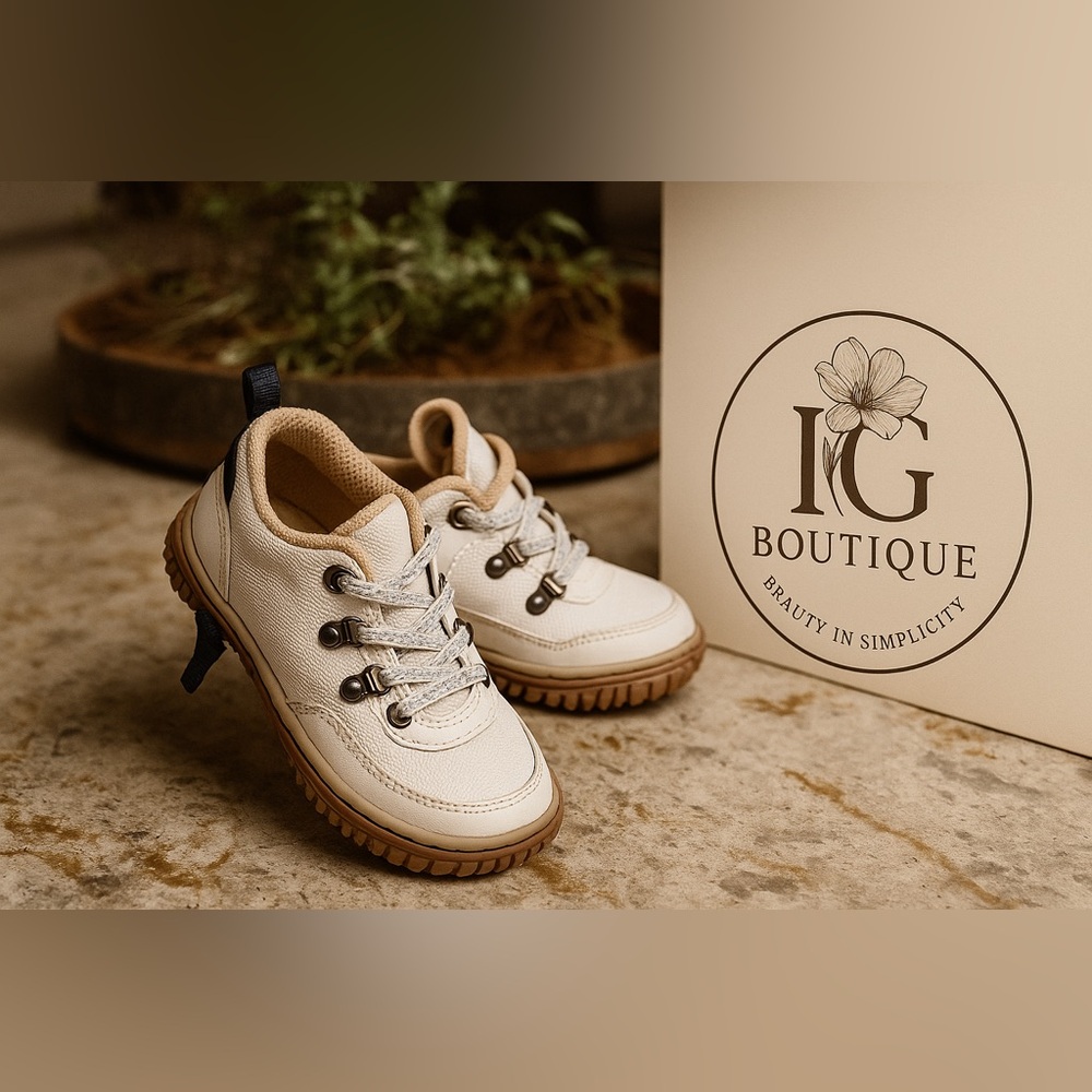 OshKosh B'gosh Cream and Tan Kids Sneakers